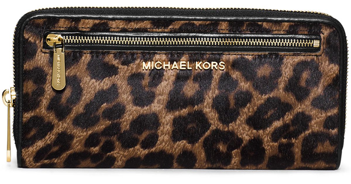 michael kors leopard wallet