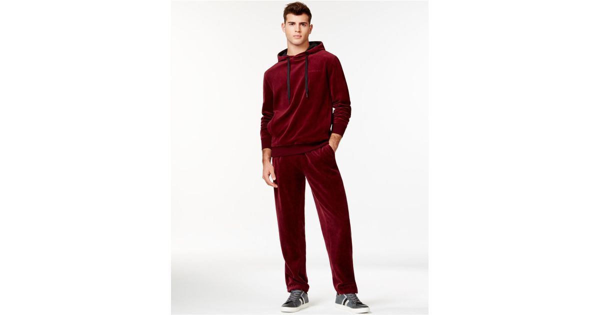 Lyst Sean John Mens Two Piece Velour Big And Tall Hoodie And Pants Set In Red For Men