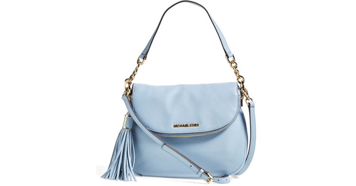 Lyst Michael Kors Bedford Tassel Medium Convertible Lyst Michael Kors Bedford Tassel Medium Convertible Leather Shoulder Bag In Blue