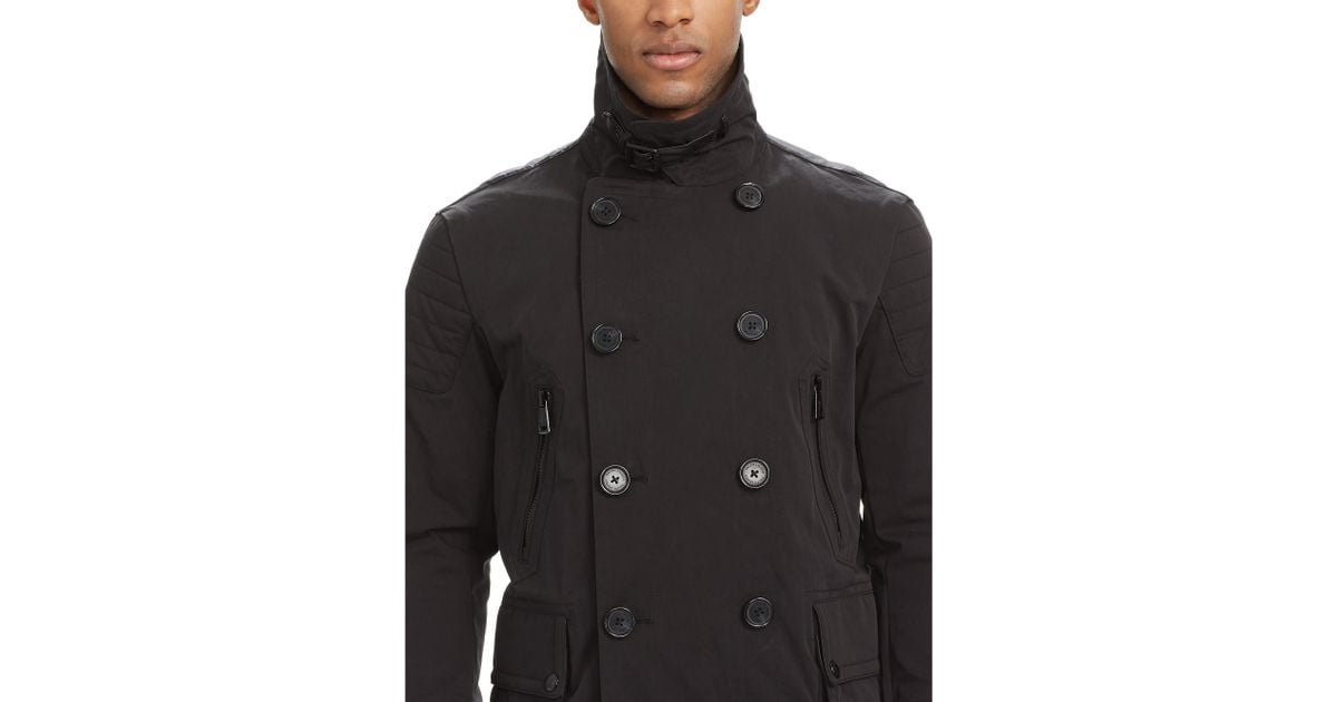 Lyst Polo  Ralph Lauren Moto Inspired  Pea Coat in Black 