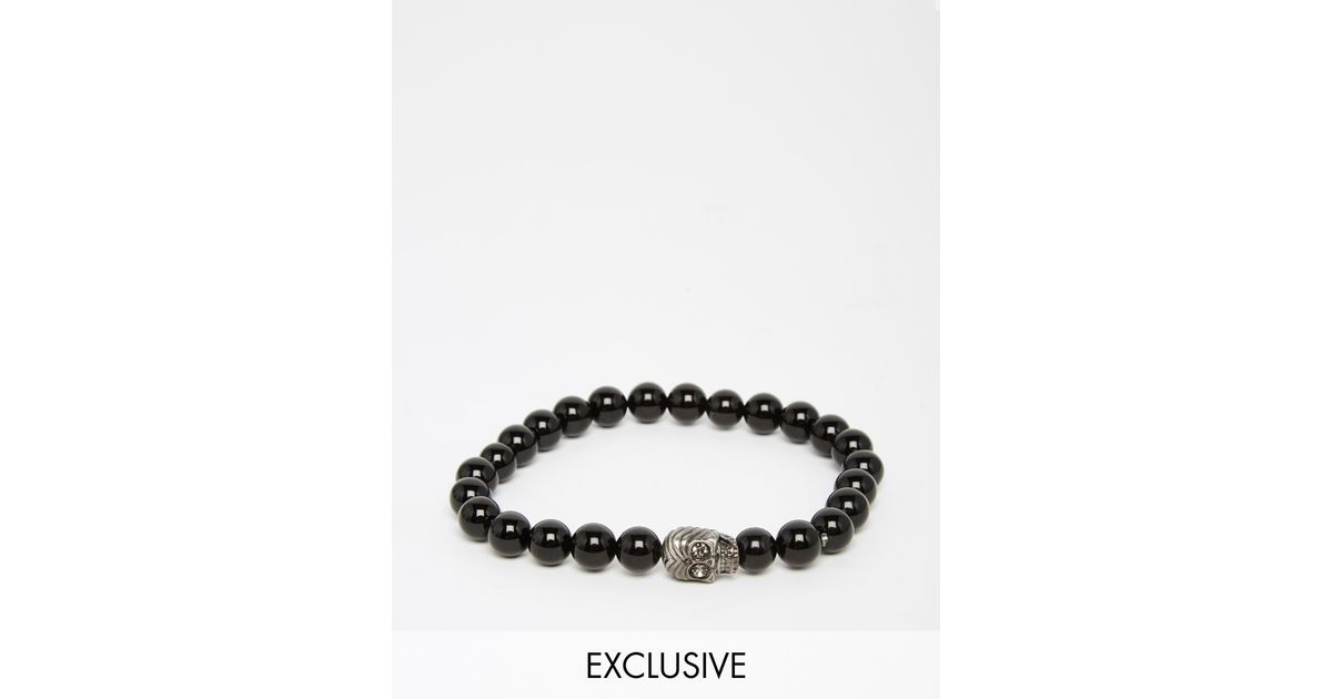 Lyst Simon Carter Swarovski Skull Beaded Bracelet Exclusive To Lyst Simon Carter Swarovski Skull Beaded Bracelet Exclusive To Asos In Black For Men