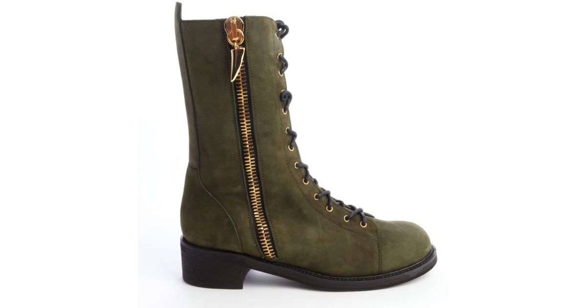 olive combat boots women's