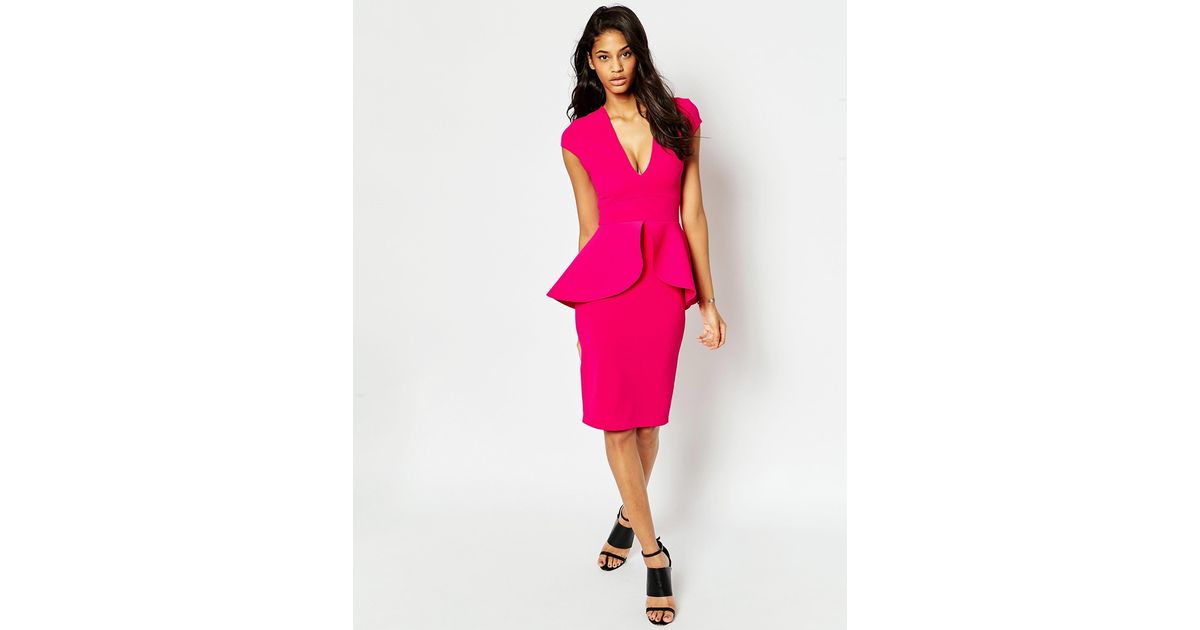 Pink deep plunge dress images Pink deep plunge dress images