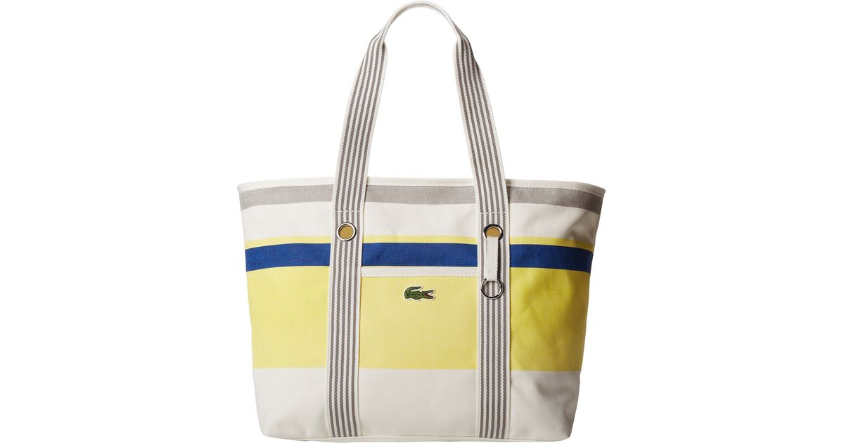 Lyst Lacoste Summer Fantaisie Medium Tote Bag In Gray