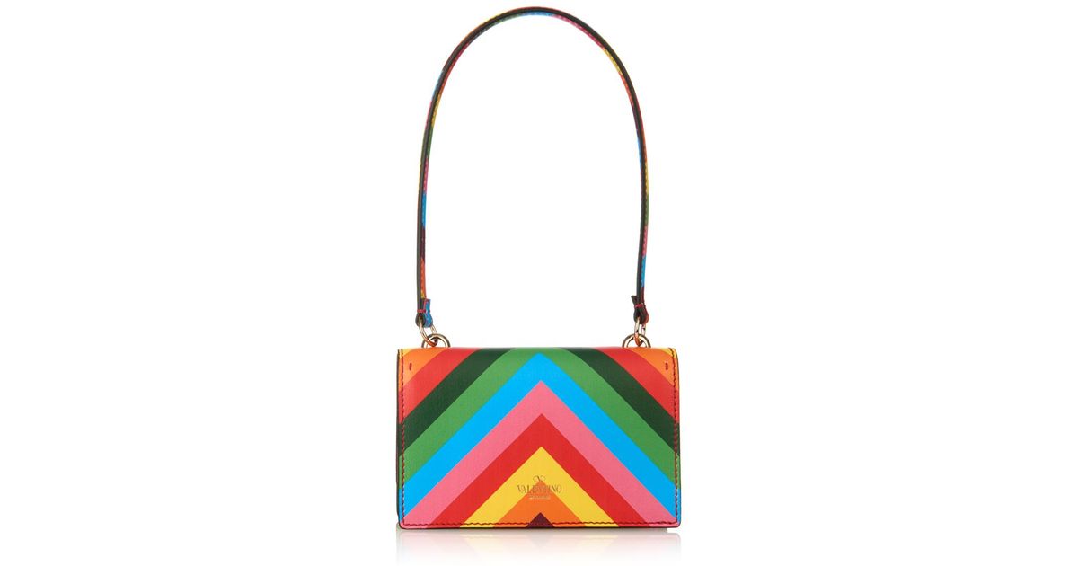 Lyst Valentino Va Voom 1973 Rainbow Shoulder Bag In Red