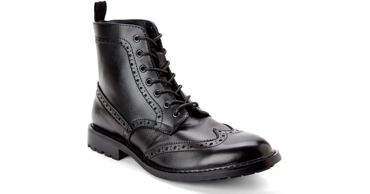 joseph abboud black wingtip lace up shoes