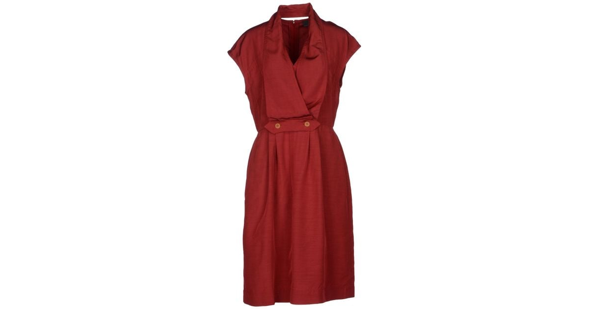Lyst - Fendi Knee-Length Dress in Red