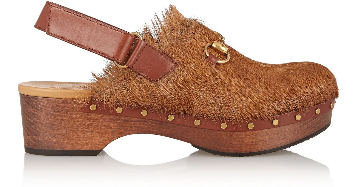 goat hair slippers gucci
