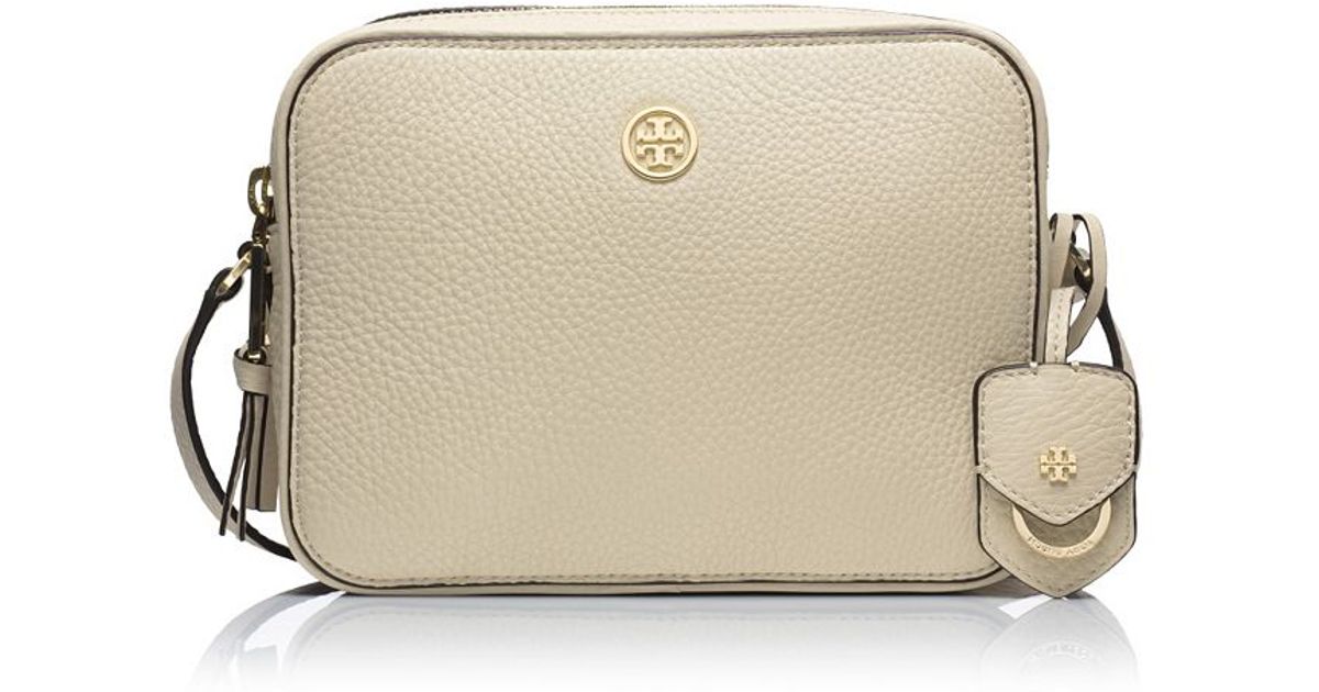 tory burch robinson pebbled double zip crossbody