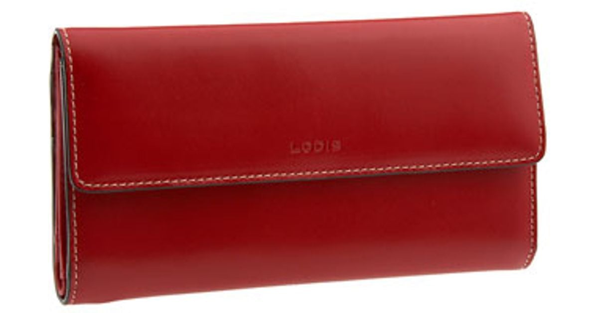 Lodis 'audrey' Checkbook Clutch Wallet in Red | Lyst