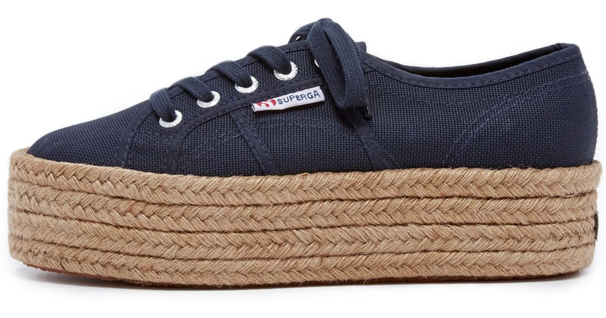 superga platform espadrille sneakers