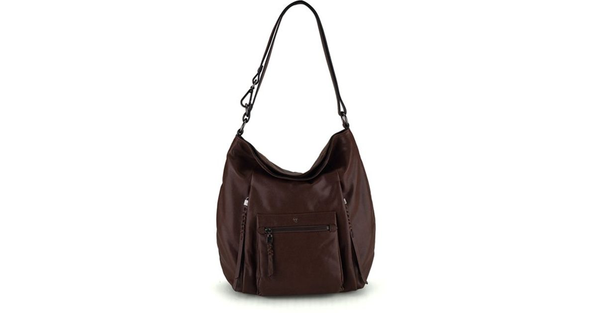 Lyst Elliott Lucca Vivien Foldover Hobo Bag In Brown