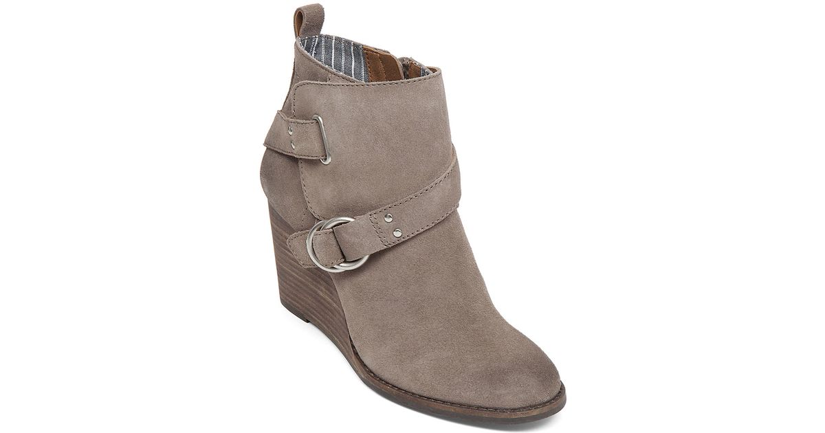 lucky brand wedge ankle boots