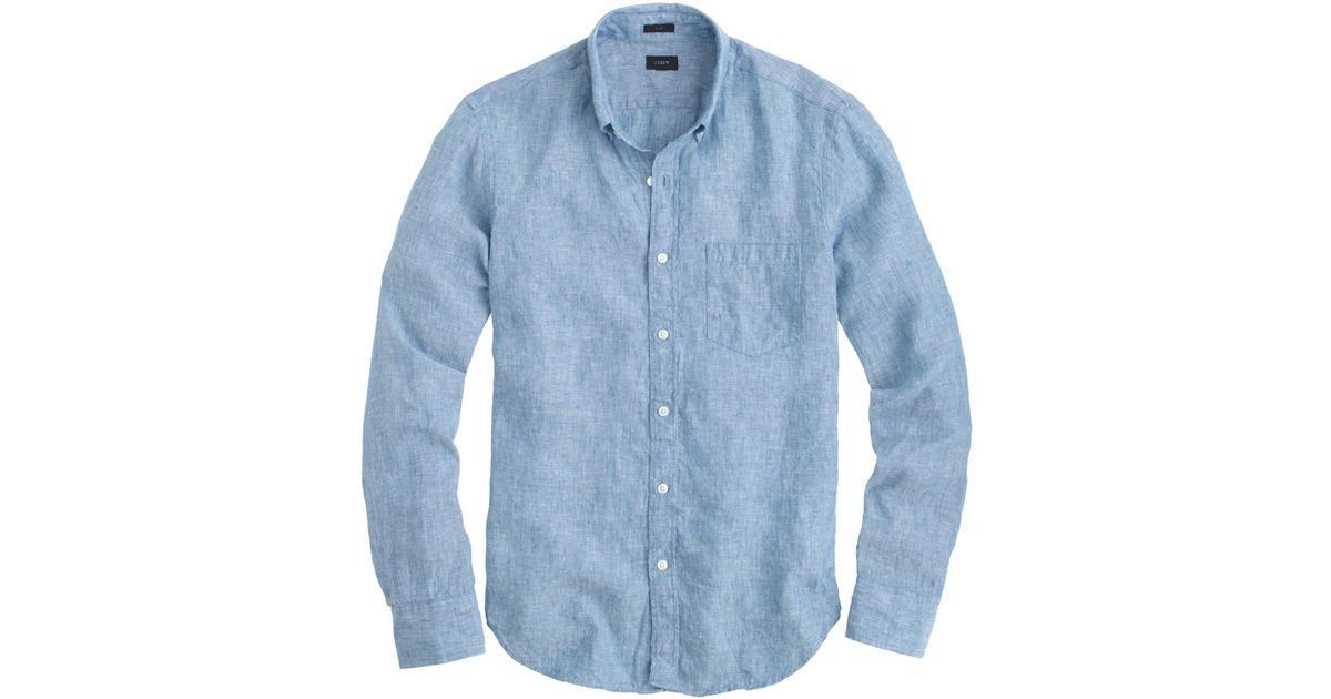 J.crew Délavé Irish Linen Shirt in Blue for Men (amalfi blue) | Lyst