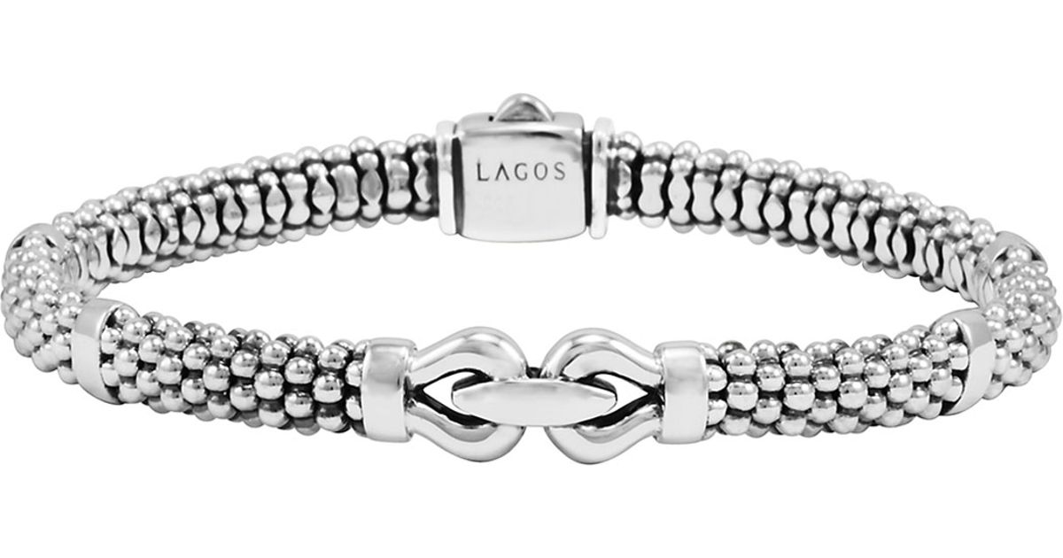 Lagos Silver Derby Bracelet in Silver for Men | Lyst