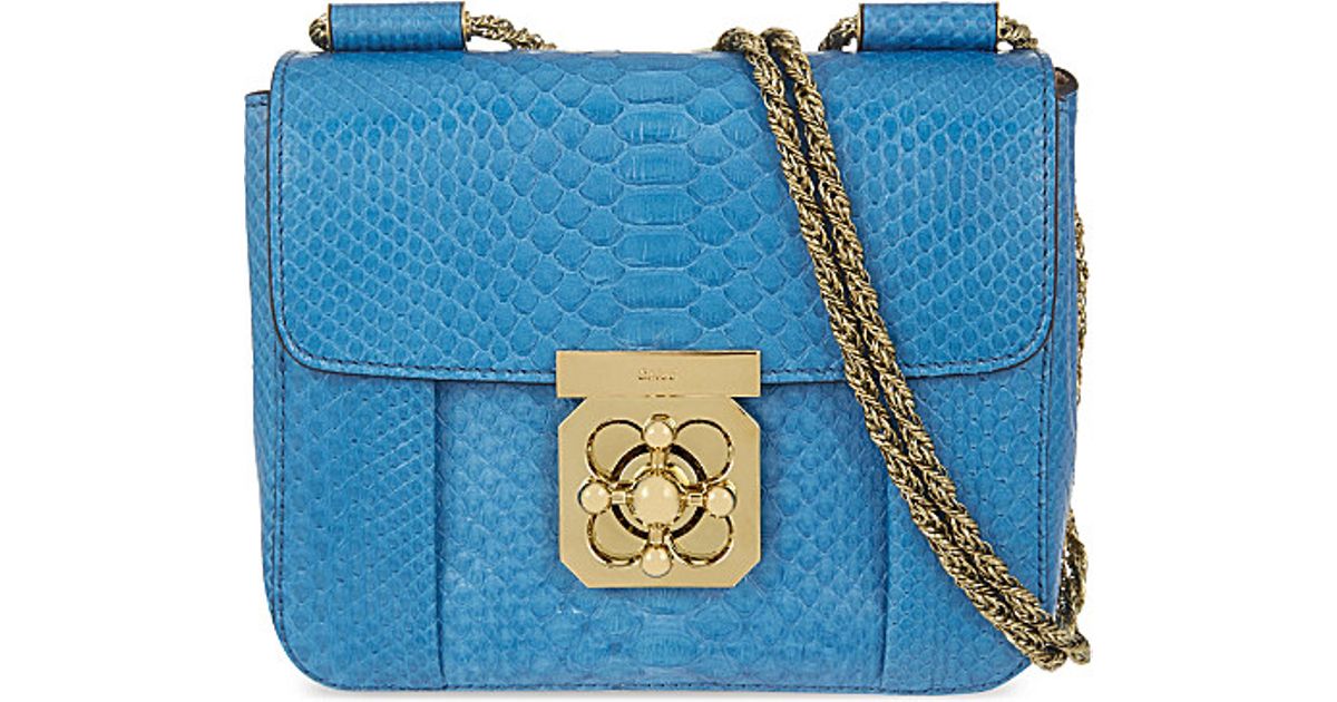 Chlo Elsie Small Python-Embossed Leather Over The Shoulder ...  