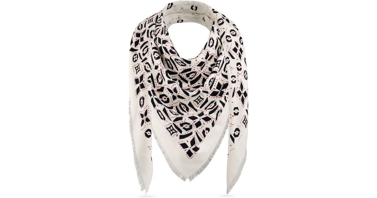 Louis vuitton Graphic Monogram Shawl in Black | Lyst