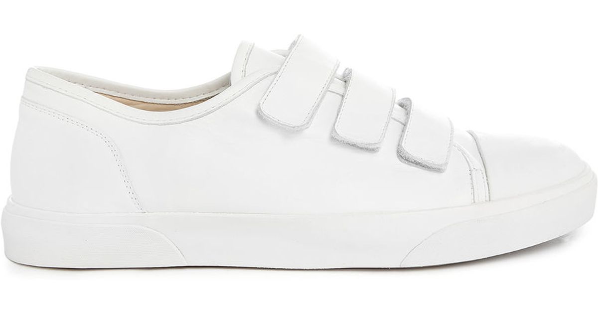 boys white velcro trainers