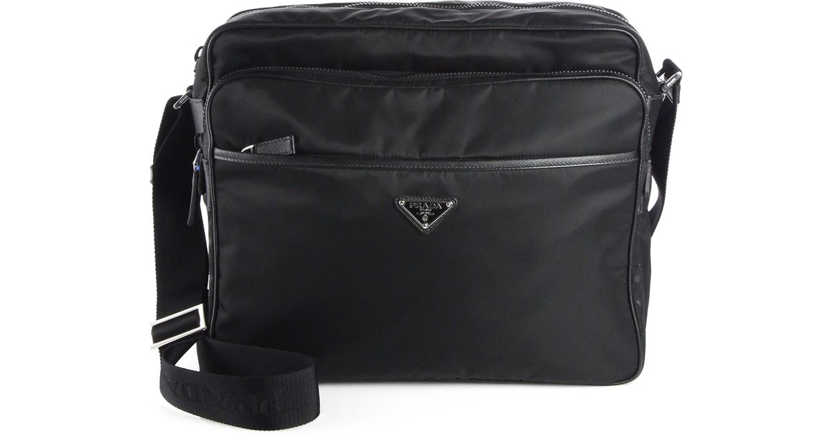 Prada Nylon Crossbody Bag in Black for Men | Lyst  