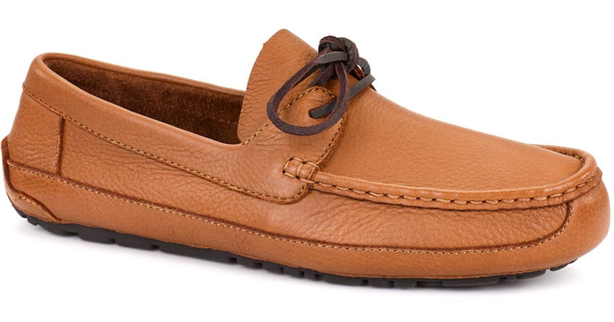 Ugg Mens Marlowe Leather Moccasins in Brown for Men | Lyst