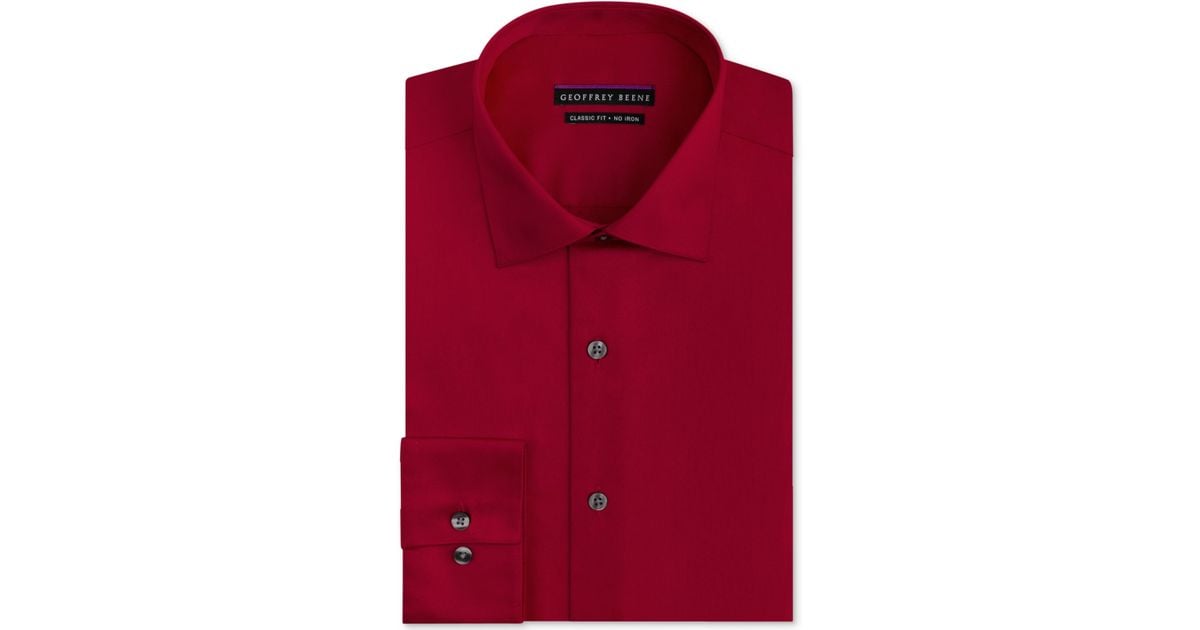 mens red fitted shirt