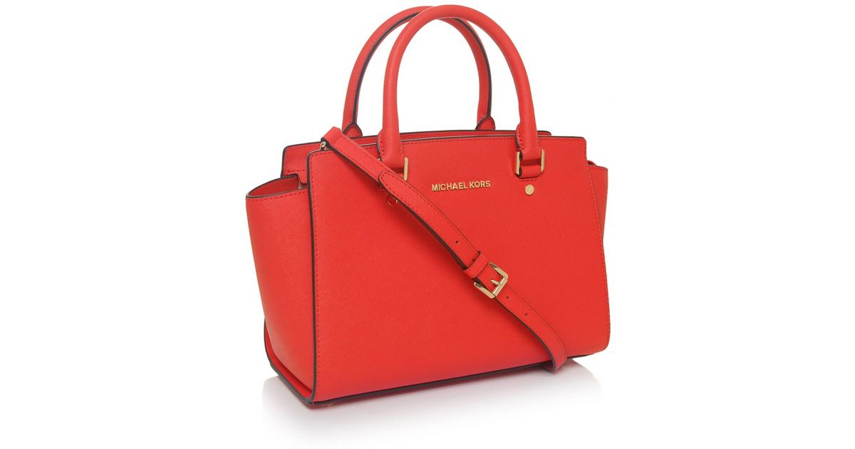 Lyst Michael Kors Selma Medium Tote Bag In Orange