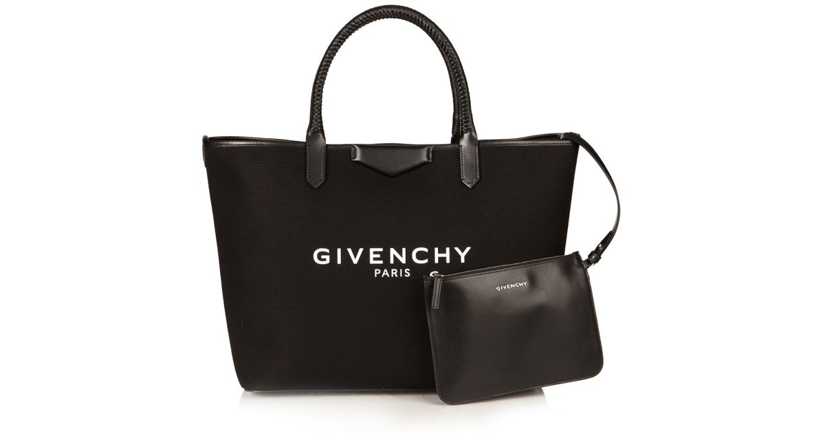 Lyst Givenchy Antigona Large Canvas Tote In Black