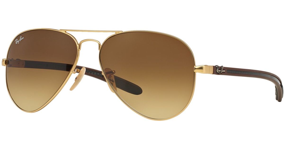 ray ban rb8307 aviator tech polarized brown outlet