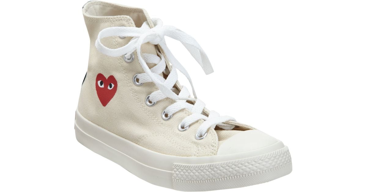 cdg converse high beige cdg converse high beige