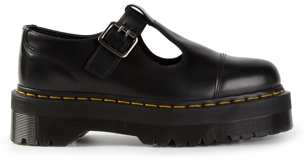 Lyst - Dr. Martens Bethan Buckled Shoes in Black