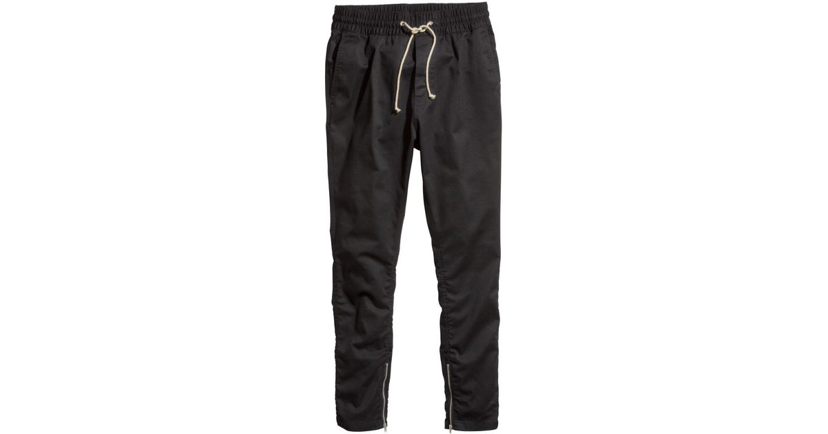 black twill joggers mens