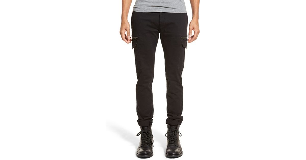 Diesel 'chi-reeves' Slim Fit Cargo Pants in Black for Men | Lyst