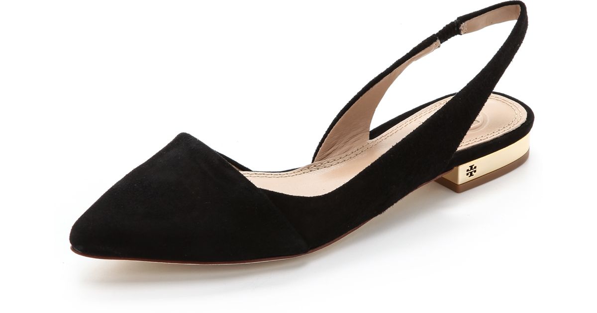 pointed toe flat slingbacks