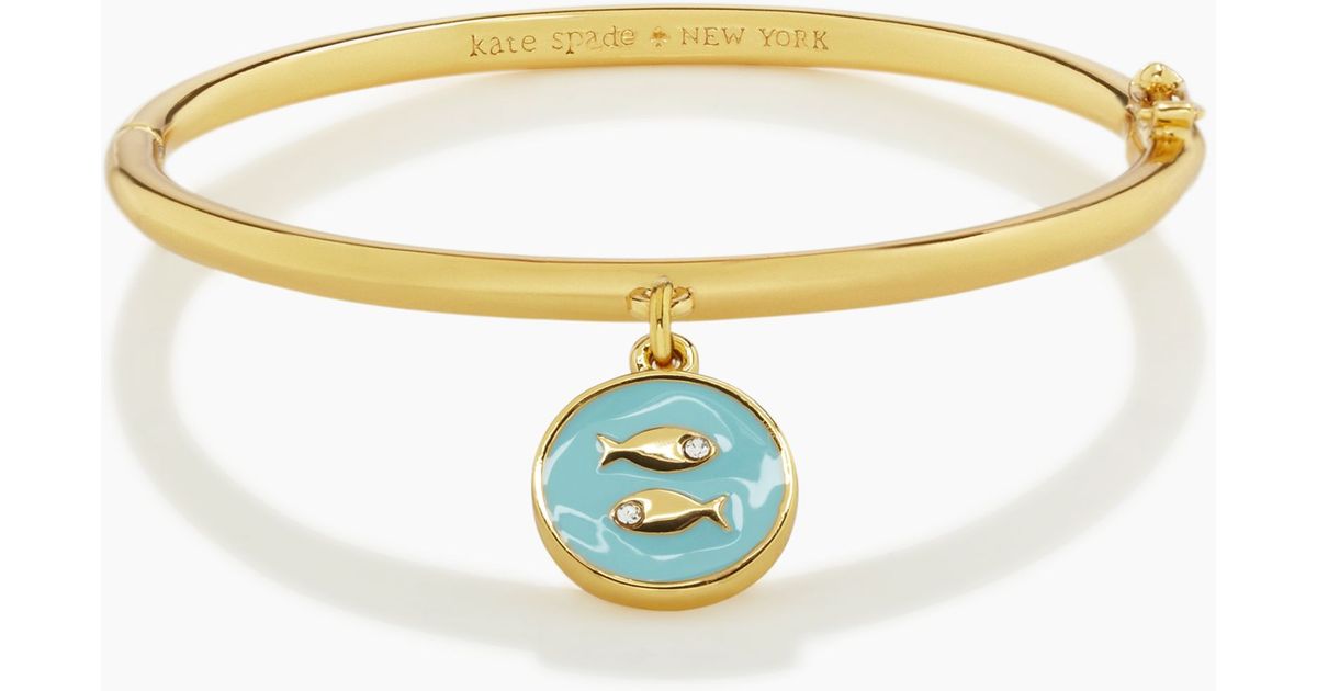 Lyst Kate Spade New York Pisces Charm Bangle In Blue