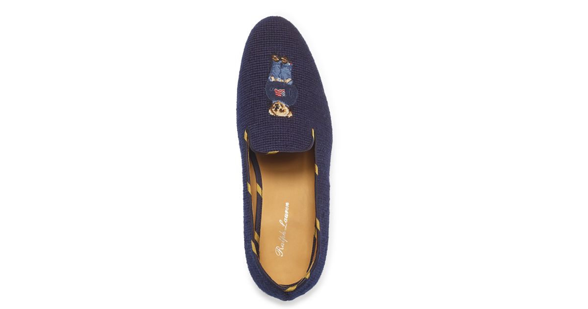 polo bear shearling slipper