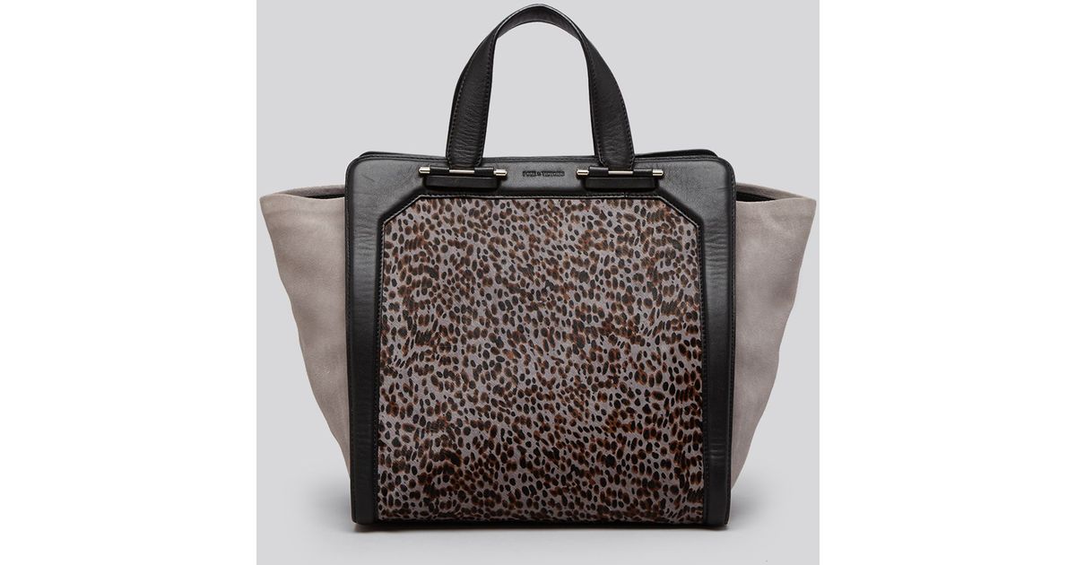 Lyst Pour La Victoire Tote Servant Printed Haircalf In Purple