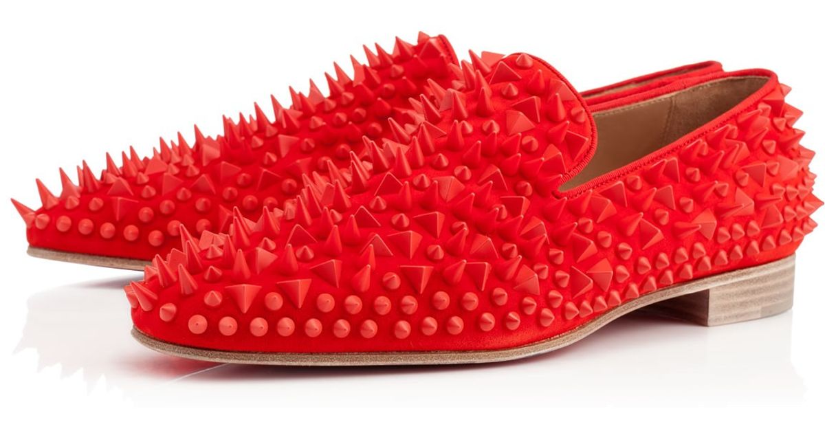 Christian louboutin Dandy Pik Pik Veau Velours in Red (multi) | Lyst