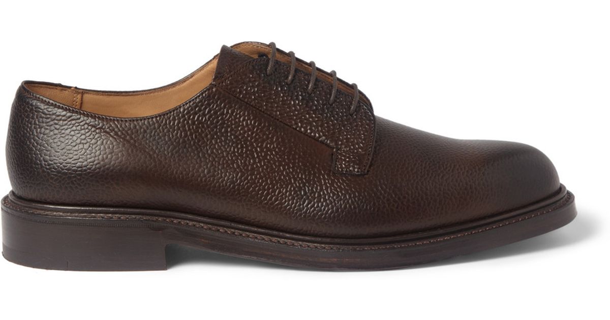 Lyst - Cheaney Deal Pebble-Grain Leather Derby Shoes in Brown for Men