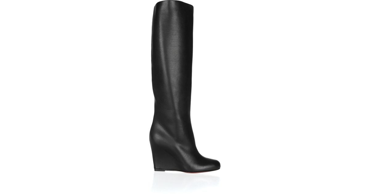 christian louboutin zepita 85 leather wedge boots christian louboutin zepita 85 leather wedge boots