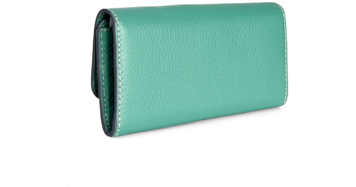 Chlo Marcie Leather Wallet in Green | Lyst