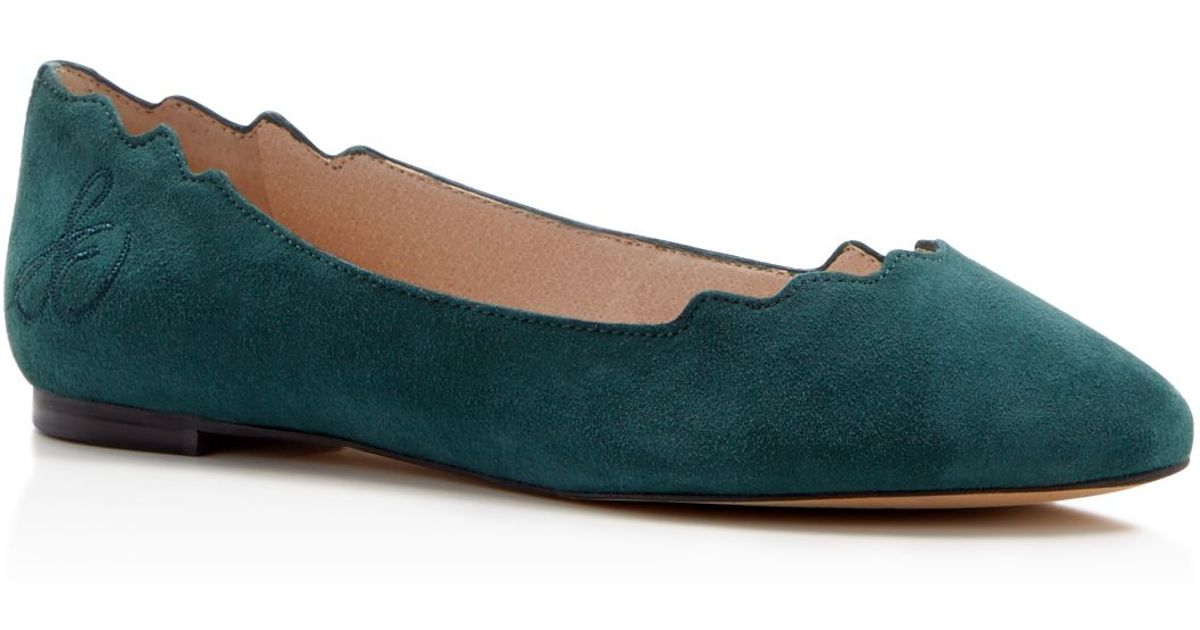 Lyst Sam Edelman Augusta Suede Scallopedge Ballet Flats