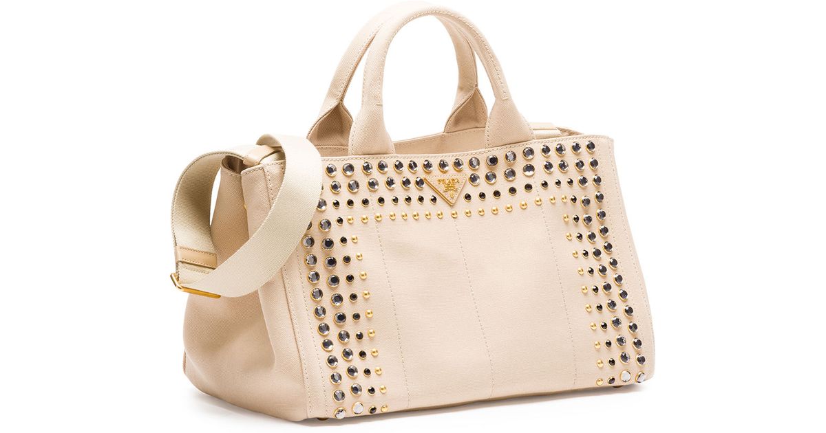 Prada Canapa Canvas Gardener\u0026#39;s Tote Bag in Beige | Lyst