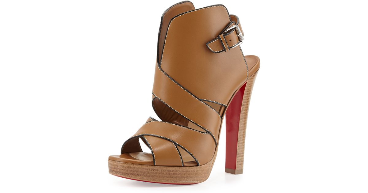 Christian louboutin Apron Lili Cutout High-vamp Red Sole Sandal in ...