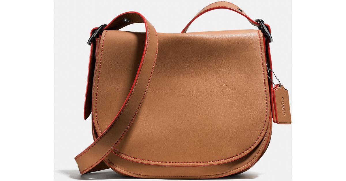 Lyst Coach Saddle Bag In Glovetanned Leather Brown