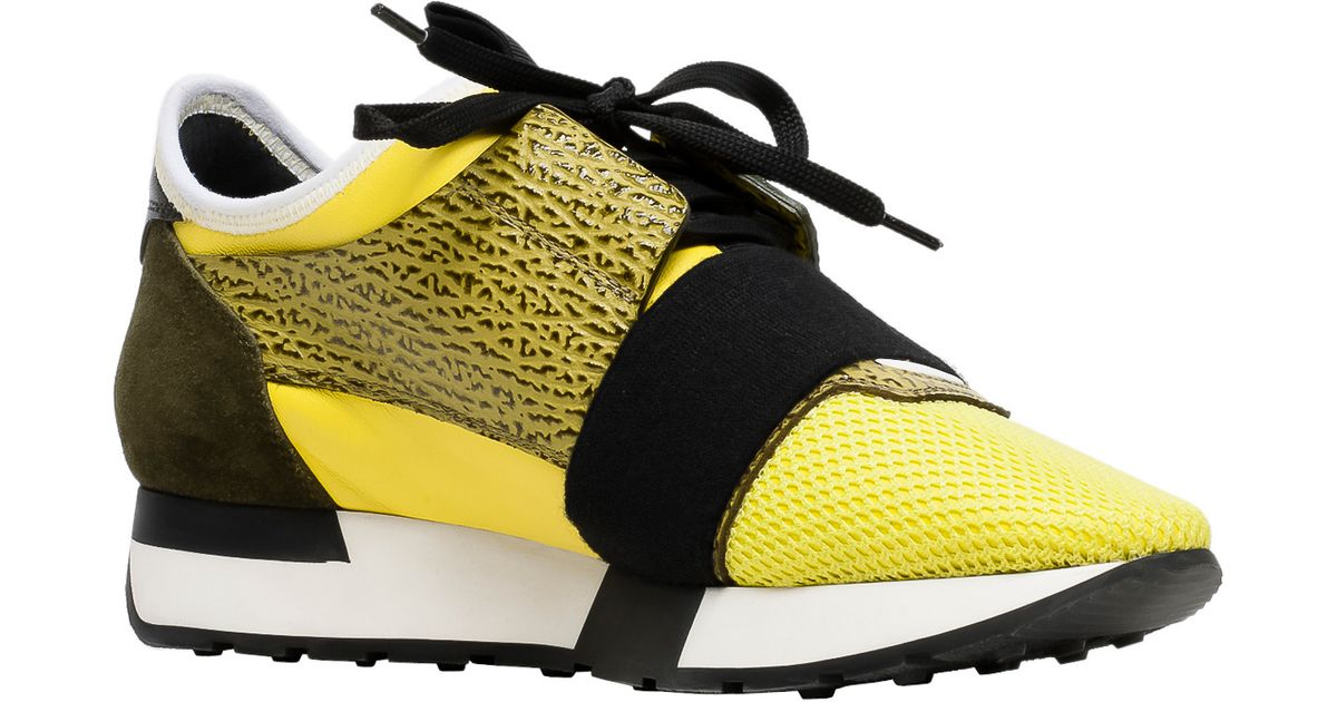 Balenciaga Race Runners in Yellow | Lyst