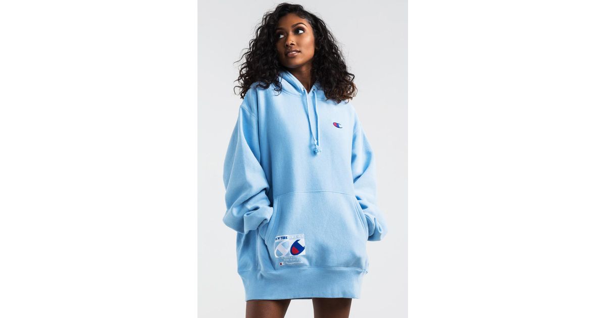 champion light blue sweater