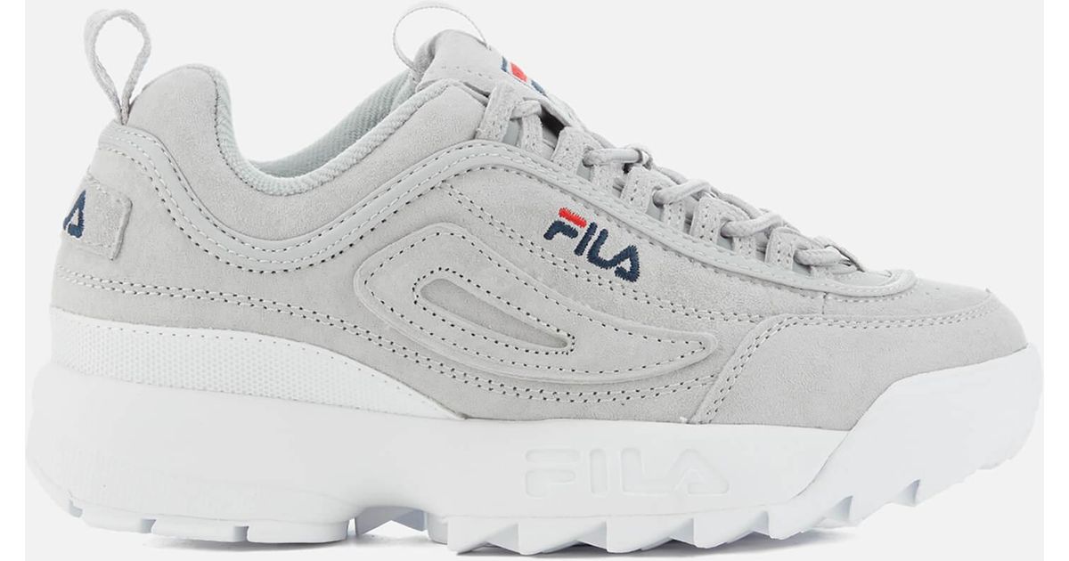Fila Disruptor 2 Premium Suede Trainers in Gray for Men Lyst