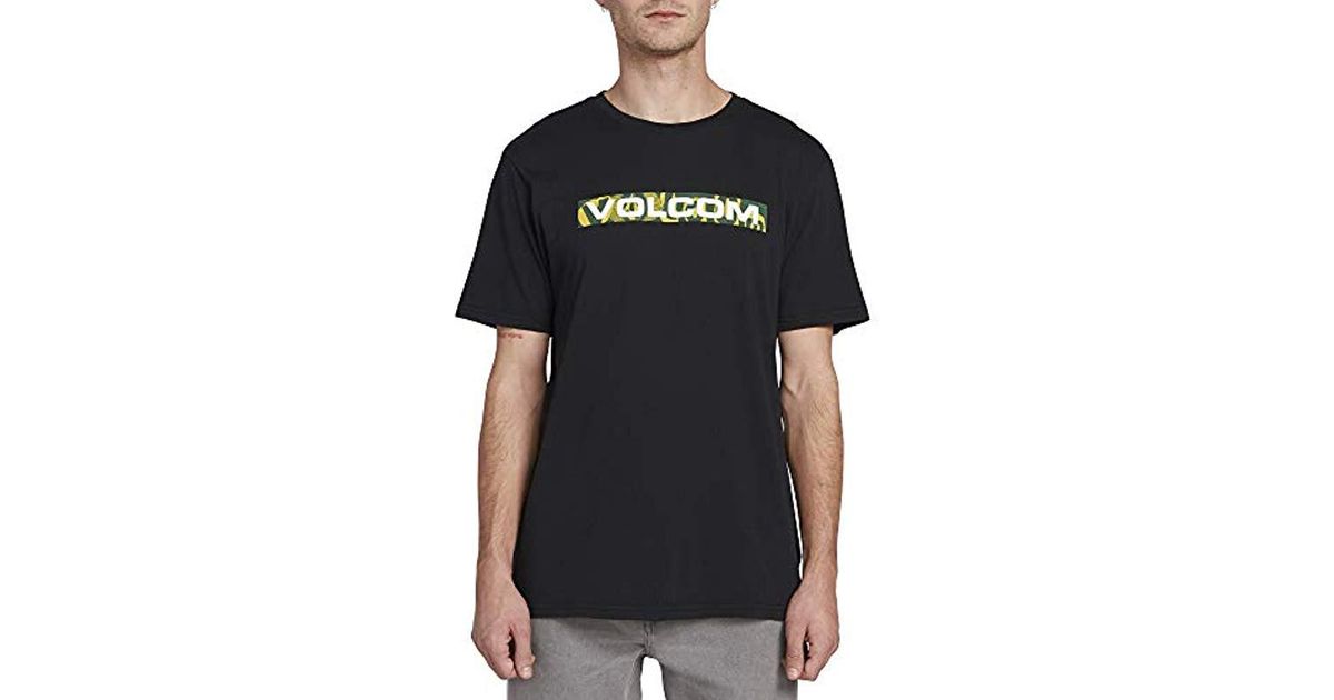 Volcom Big Boys Idle Crew Short Sleeve Striped Pocket Tee