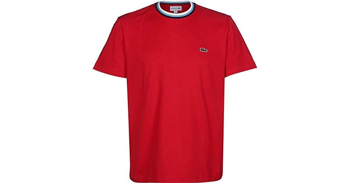 For T Lyst In Red Lacoste Shirt Men kPuOZXiT