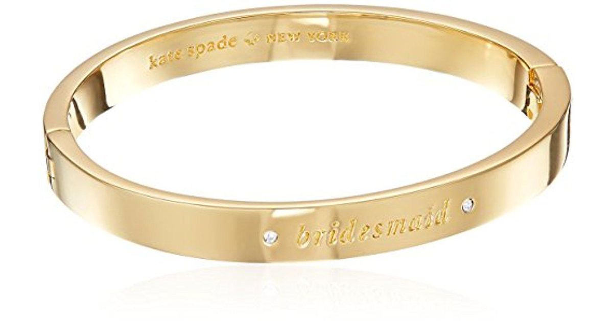 Lyst Kate Spade Pave Bridesmaid Bangle Her Day To Shine Lyst Kate Spade Pave Bridesmaid Bangle Her Day To Shine Clear Gold Bracelet In Metallic